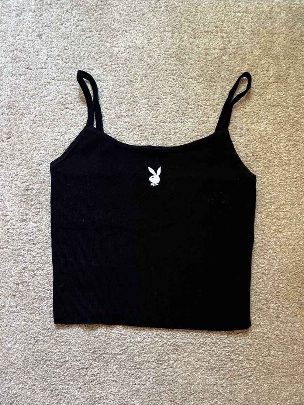 PacSun Black Ribbed Spaghetti Strap Cami